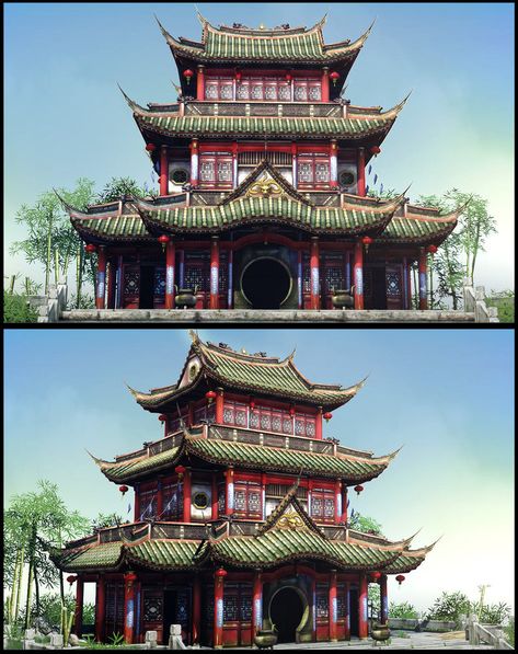 Chinese Architecture Traditional, Chinese Buildings, Traditional Architect, Chinese Courtyard, Ancient Chinese Architecture, Chinese House, China Architecture, Chinese Temple, Japan Architecture