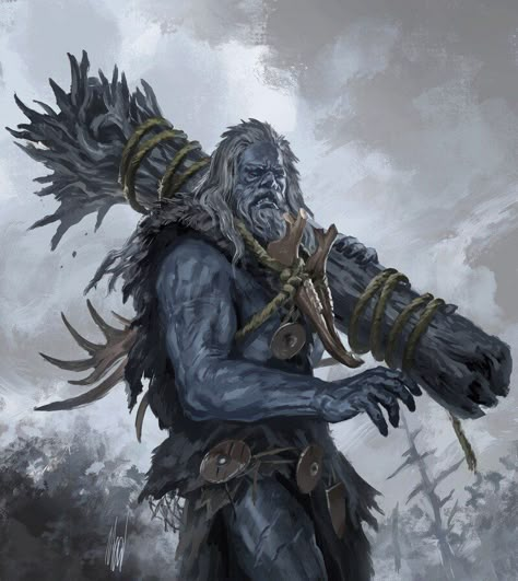 ArtStation - Frost Giant, Mad 1984 Frost Giant, Icewind Dale, Ice Giant, Avengers 2, Beast Creature, Dungeons And Dragons Classes, Elf Art, Forgotten Realms, Spiritual Artwork