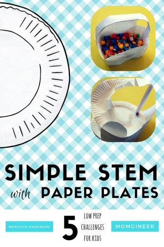 Simple paper plate STEM activities. Low prep and high engagement! Meredith Anderson on STEM Activities for Kids Stem Activities Elementary Kindergarten, Easy Stem Challenges, Stem Engineering Projects, Spring Stem Activities, Stem Activities Middle School, Fall Stem Activities, Simple Stem Activities, Stem Activities Kindergarten, Winter Stem Activities