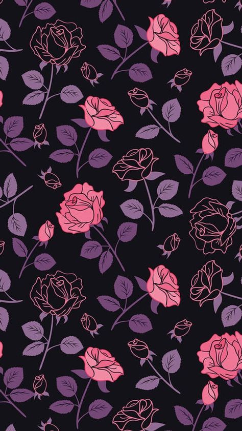 Wallpaper Mawar, Wallpaper Rose, Pink And Purple Wallpaper, Wallpaper Estetika, Goth Wallpaper, Whatsapp Wallpaper, Wallpaper Tumblr, Trendy Wallpaper, Floral Iphone