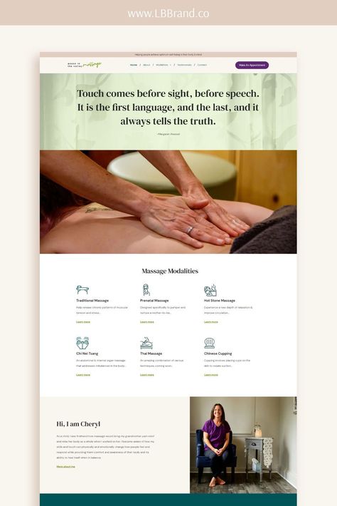 Massage Therapy Website Design, Wellness Website Design, Therapy Website Design, Health Websites, Wireframe Website, Wellness Website, Therapy Website, Wordpress Landing Page, Massage Chairs