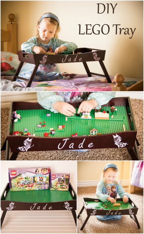 This Lego Table makes the best Gift for kids! A simple DIY Lego Tray play station; The Best Toys for Creating imagination Lego Storage Ideas, Lego Tray, Lego Table Diy, Lego Organization, Diy Lego, Lego Table, Play Station, Lego Storage, Lego Friends