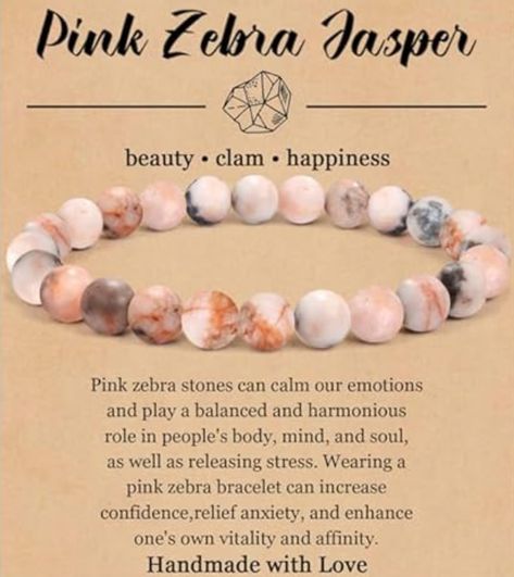 Pink Zebra Jasper, Zebra Jasper, Spiritual Crystals, Crystal Healing Bracelets, Yoga Bracelet, Crystal Beads Bracelet, Natural Stone Bracelets, Yoga Jewelry, Gemstone Beaded Bracelets