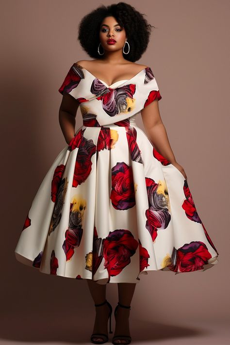 Off The Shoulder Plus Size Dress, Off Shoulder Wedding Dress Guest, Plus Size Cocktail Dresses Summer, African Wedding Guest Outfit Classy Woman Dresses, Plus Size Floral Dress Wedding Guest, Off Shoulder Dresses With Sleeves, Plus Size Dresses To Wear To A Wedding As A Guest Classy, Day Wedding Dress Guest, Cute Dresses For Weddings