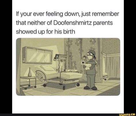 If your ever feeling down, just remember that neither of Doofenshmirtz parents showed up for his birth – popular memes on the site iFunny.co #phineasandferb #tvshows #funny #parents #phineasandferb #birth #if #ever #feeling #just #remember #doofenshmirtz #showed #pic Phineas And Ferb Memes, Phineas Y Ferb, 12 November, Joke Of The Day, Phineas And Ferb, Disney Memes, Feeling Down, Funny Puns, Disney Funny