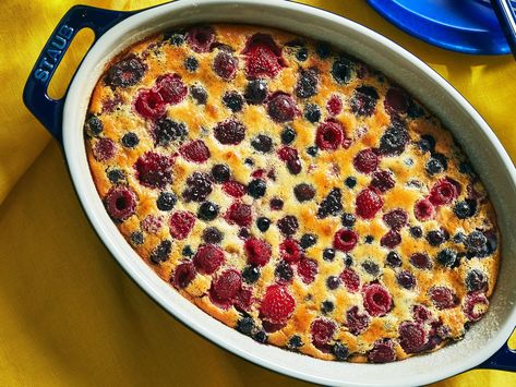 Cherry Berry Breakfast Custard Recipe | Real Simple Berry Breakfast Casserole, Breakfast Custard Recipe, Custard Breakfast, Breakfast Custard, Easy Christmas Breakfast, Christmas Breakfast Casserole, Superfood Breakfast, Breakfast Essentials, Custard Recipe