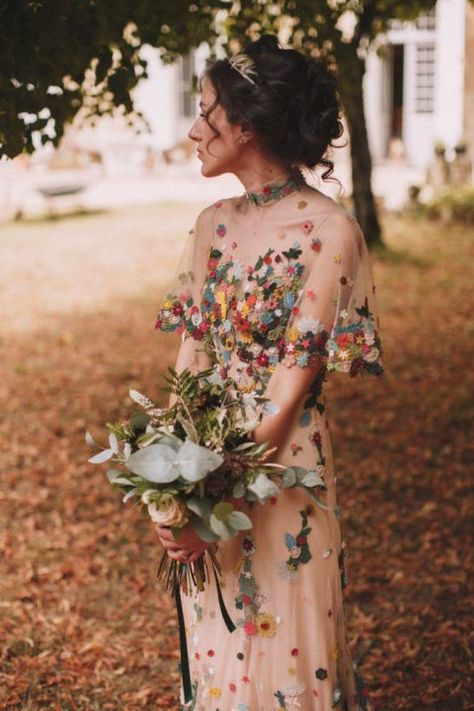 20 Non-Traditional Bridal Outfits That Wow #non #traditional #bridal #outfits Baju Kahwin, Boda Mexicana, 파티 드레스, A Bouquet Of Flowers, Bouquet Of Flowers, Alternative Wedding, Bridal Outfits, Simple Weddings, Traditional Wedding