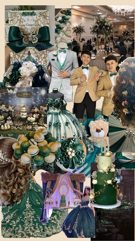 Quinceanera Flowers, Green Quinceanera Theme, Quinceanera Theme, Mexican Quinceanera, Theme Green, Mexican Quinceanera Dresses, Quinceanera Themes Dresses, Astrid S, 15 Dresses Quinceanera