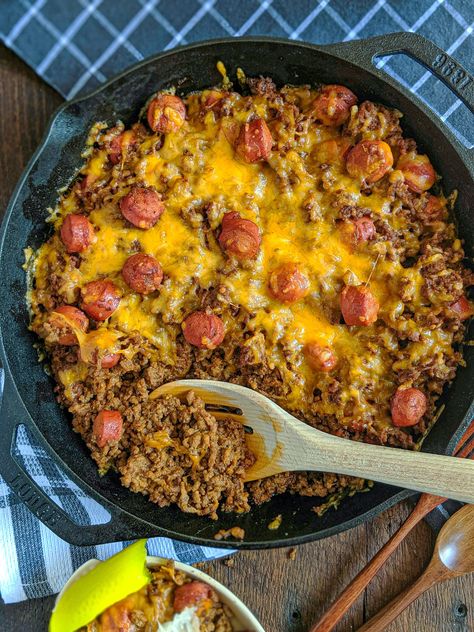 Keto Coney Dog Casserole - Culinary Lion Coney Dog Casserole, Coney Dog, Cold Salads, Keto Casserole, Low Carb Casseroles, One Skillet Meals, Hot Dog Recipes, Keto Recipes Dinner, High Protein Low Carb