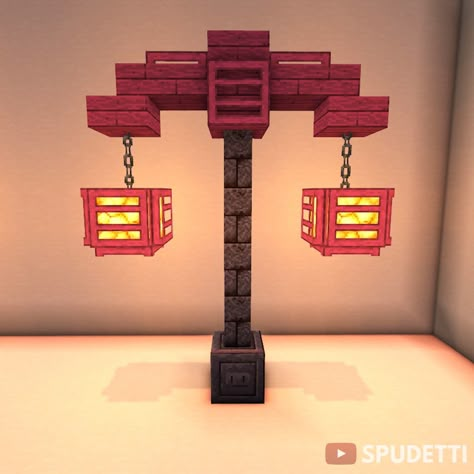 5 unique lamp post designs that I built in Minecraft! Minecraft Street Lamp Ideas, Minecraft Lamp Ideas, Minecraft Light Ideas, Minecraft Street Lamp, Minecraft Lighting Ideas, Minecraft Lantern, Minecraft Lamp, Minecraft Light, Minecraft Interior Design