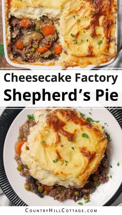 Sheppards Pie Recipe, Best Shepherds Pie Recipe, Shepards Pie Recipe, Shepherd's Pie Recipe, Cheesecake Factory Recipes, The Cheesecake Factory, Ground Beef Recipes Healthy, Keto Beef Recipes, Shepherds Pie Recipe