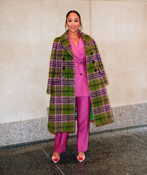 Tamera Mowry steps out amid sister Tia’s divorce and more star snaps | Page Six Tia Mowry Style Outfits, Tamera Mowry Outfits, Tamera Mowry Style, Woman's Suit, Tia And Tamera Mowry, Tia And Tamera, Business Woman Aesthetic, Jessica Pearson, Nyane Lebajoa