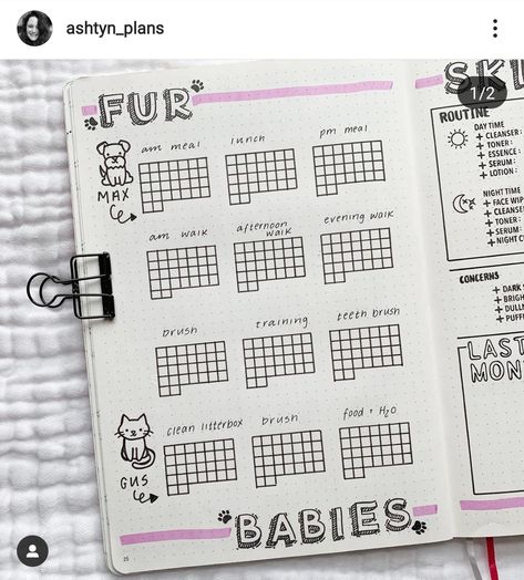 Dog Training Tracker, Dog Journal, Dog Training Journal, Step Tracker Bullet Journal, Bujo Pet Tracker, Dog Journal Page, Bullet Journal Flip Through, Pet Tracker, Bullet Journal Month