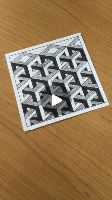 3d Pattern Drawing, Artistic Envelopes, 3d Zentangle, 2023 Drawing, Geometric Patterns Drawing, Grid Drawing, Zentangle Pattern, Graph Paper Drawings, 3d Art Drawing