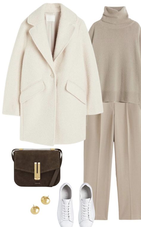 Cream Wool Coat Outfit, Fall Outfits Inspiration, Classic Fashion Looks, Twill Coat, Classic Style Outfits, Mum Fashion, Beige Outfit, Looks Party, Yes Or No