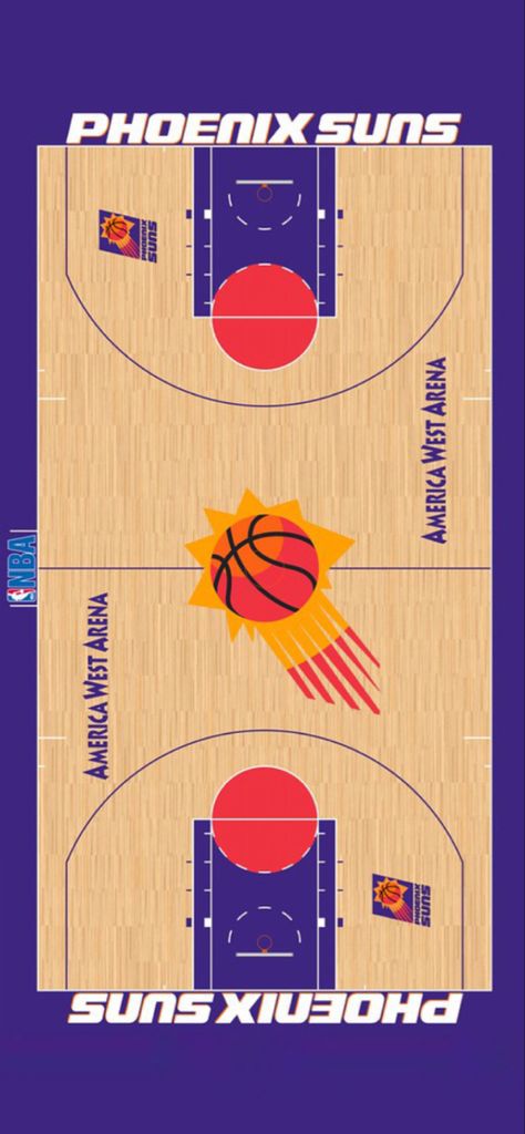 Phoenix Suns Wallpaper, Nba Basketball Court, Nba Court, Nba Arenas, Nba Logos, Free Paper Models, Basketball Courts, Basketball Is Life, Basketball Wallpaper