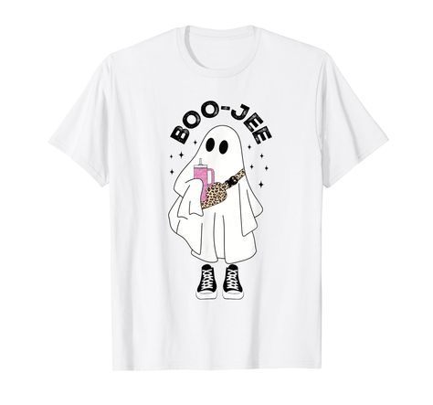 Cute Ghost Halloween Costume, Painted Apparel, Cute Halloween Shirts, Ghost Halloween Costume, Skeleton Skull, Cute Shirt Designs, Dad Son, Apparel Shop, Holy Ghost