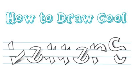 Today I will show you how to draw these cool 3-dimensional letters that seem to be going around, under, and over notebook paper. This is a cool and fun doodling idea for when you are bored. The following simple step by step drawing instructions / lesson will guide you through the steps of drawing these cool letters. Have fun! Line Paper Drawings Easy, Cute Ways To Draw Your Name, Drawing Letters Step By Step, Cool Letters To Draw Easy, How To Write Graffiti Letters Step By Step, How To Draw Letters Step By Step, How To Draw Letters Fonts, How To Draw Block Letters, Cool Ways To Draw Letters