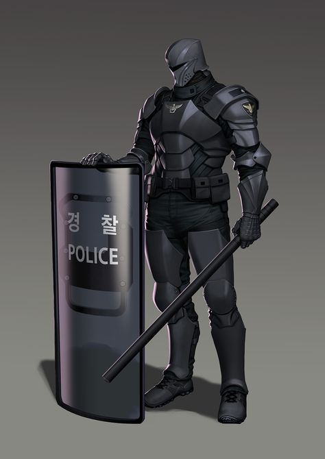 ArtStation - 경찰, DOK . Futuristic Armor, Futuristic Armour, Sci-fi Armor, Future Soldier, Cyberpunk Character, Suit Of Armor, Modern Fantasy, Robots Concept, Fantasy Armor