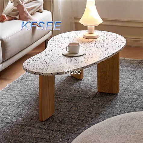 Terrazzo Table Diy, Terrazo Furniture, Terrazzo Coffee Table Diy, Diy Terrazzo Table Top, T.v Table Design, Terazzo Tables, Nest Furniture, Tiles Diy, Functional Sculpture