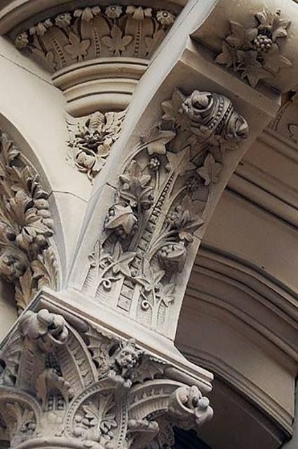 Architectural Details ~ University of Manchester, England #art Neoclassical Ceiling, Victorian Arch, Architecture Victorian, Victorian Architecture Interior, Victorian Details, Architecture University, Manchester University, Architecture Antique, Victorian England