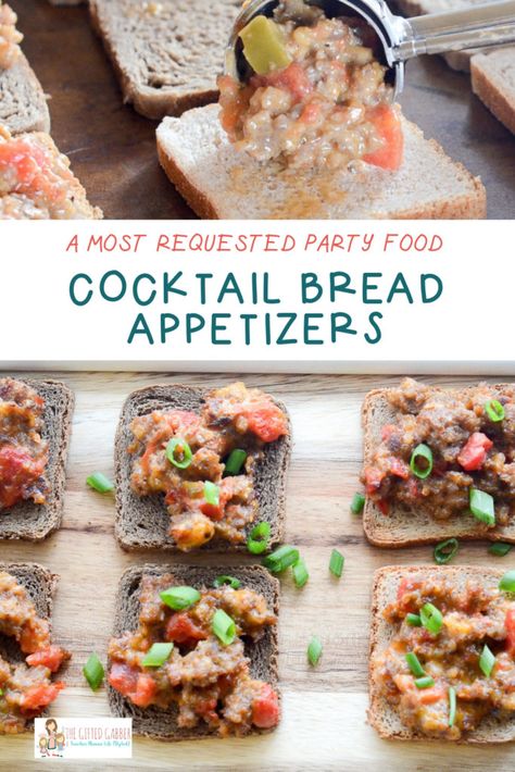 These tasty cocktail rye bread appetizers with sausage are so easy, they will become your new go-to appetizers. This party food recipe is a blast-from-the-past - you may have heard them called mini pizza appetizers, party pizzas, hanky panky appetizers, or sausage toasts when you were younger. These pizza appetizers are great for football party foods, Christmas party foods, potluck foods, etc. as you can make ahead for the most part.  #appetizers #partyfood Cocktail Bread Appetizers, Appetizers With Sausage, Rye Bread Appetizers, Cocktail Rye Bread, Mini Pizza Appetizers, Appetizer Recipes Cold, Sausage Appetizers, Sweet Appetizer, Pizza Appetizers