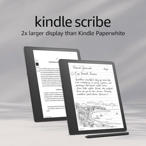 Amazon Official Site: Kindle Scribe, 16 GB the first Kindle for reading, writing, journaling and sketching - 10.2” Display Kindle Scribe, Notebook And Pen, Writing Journaling, Tablet Amazon, Oprahs Favorite Things, Read And Write, Digital Notebook, Handwritten Notes, Amazon Storefront