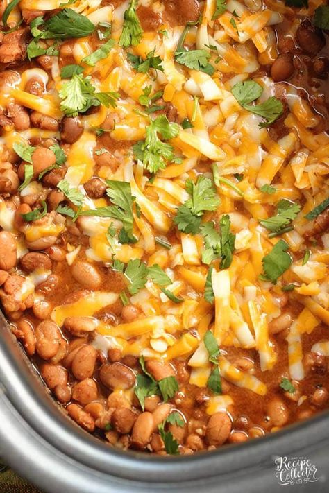 Slow Cooker Mexican Pinto Beans Mexican Beans Recipe, Mexican Pinto Beans, Mexican Beans, Pinto Bean Soup, Slow Cooker Mexican, Mexican Side, Crock Pot Inspired Recipes, Mexican Side Dishes, Easy Baked Chicken