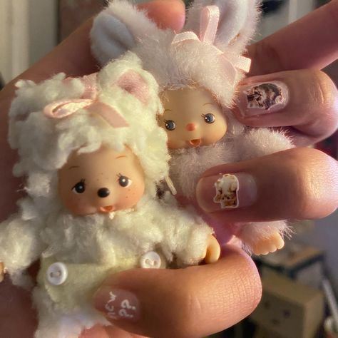 with my silly nails ♥️#bebichhichi #monchhichi #pinterest #dolls #cute #toys #coquette #monchichi Pretty Dolls Cute, Silly Nails, Toys Aesthetic, Dolls Cute, Doll Plushies, Cute Doll, Paris Theme, Sonny Angel, Current Styles