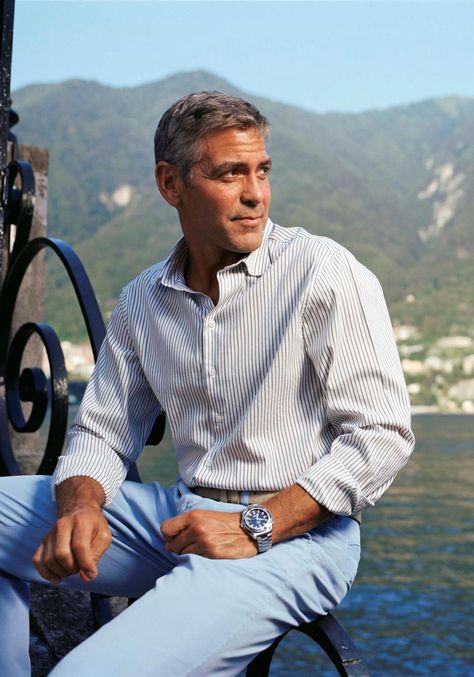 George Clooney Style, Summer Blazer Outfits, Outfit Korean Style, Summer Blazer, Dad Fashion, Layering Outfits, George Clooney, Men Style Tips, Fashion Night