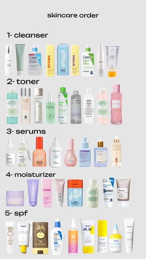 Best Morning Skincare Products, What Skincare Products Do I Need, Pretty Skin Care Products, Affordable Skin Care Products, Best Skin Products, Makeup Cantik, Haut Routine, Skin Care Routine Order, Sephora Skin Care