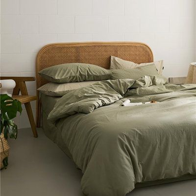 Material- Our Duvet Cover Set is woven from the high quality washed microfiber material(Soft like Cotton), We are sure this breathable, non-fading, and environmental friendly duvet cover will let you have a comfortable cozy sleep all night and wake up refreshed every morning. Details Highlight The Quality:We choose the design of envelope type pillowcase,the hidden zipper that we used has undergone multiple pull-in tests. Every corner of the duvet cover set has a pair of ties to keep the comforte Boho Bedding Green, Dusty Sage Bedding, Earthy Tones Bedding, Sage Green And Terracotta Bedding, Olive Green Bedding Aesthetic, Olive Green Duvet Cover, Sage Green Bedding Aesthetic, Green And Orange Bedding, Sage Green Bedding Ideas