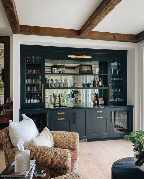 Home • Instagram Bar In Living Room, Built In Wet Bar, Bar Lounge Room, Wet Bar Designs, Stoffer Home, Home Bar Ideas, Bourbon Room, Home Wet Bar, Home Bar Areas