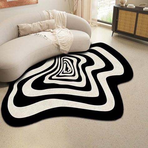 PRICES MAY VARY. Transform your space with our irregular shaped rug—adding a touch of fun and softness to bedrooms, living rooms, and kitchens. Enjoy the playful design and comfort of this non-slip Irregular Shaped Rug that effortlessly enhances any room's aesthetic. Unleash creativity with a unique irregular shape, making this Irregular Shaped Rug a stylish choice for modern home decor. Crafted for comfort and durability, our Irregular Shaped Rug is perfect for creating a cozy atmosphere in bed Shaped Rugs, Mixing Patterns, Shaped Rug, Dream Apartment Decor, Future Apartment Decor, Apartment Decor Inspiration, Dream Apartment, Rug For Living Room, Bedroom Flooring