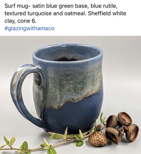 Matte Glaze Combinations, Amaco Satin Matte Glaze, Mug Glaze Ideas, Amaco Combinations, Pottery Tea Cups, Glaze Techniques, Glaze Combinations, Glaze Combos, Glaze Ideas