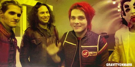 Discover & Share this My Chemical Romance GIF with everyone you know. GIPHY is how you search, share, discover, and create GIFs. Emo Things, Emo Phase, Emo Trinity, I Love Mcr, Black Parade, Mikey Way, Wallpaper Laptop, Frank Iero, Emo Bands