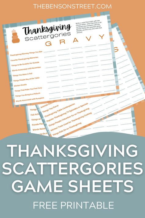 Have fun with the whole family this November using this set of free printable thanksgiving Scattergories printable game sheets. It is a fun game for Thanksgiving Day! Thanksgiving Games Free Printable, Thanksgiving Scattergories Printable, Free Thanksgiving Games, Thanksgiving Scattergories, Thanksgiving Table Games, Thanksgiving Family Games, Free Printable Thanksgiving, Thanksgiving Facts, Free Thanksgiving Printables