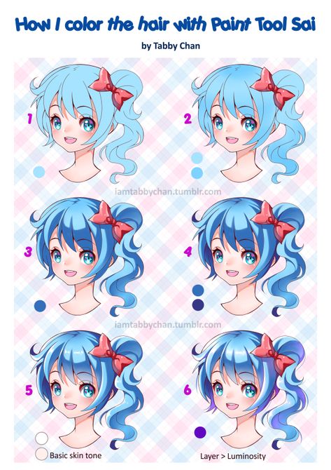 Color In Hair, Chibi Hair, Manga Tutorial, Body Base Drawing, How To Shade, Digital Art Beginner, Coloring Tutorial, Learn Art, Anime Drawings Tutorials