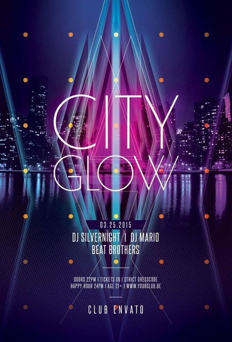 Glow In The Dark Poster, Dark Poster, Neon Poster, Poster Graphic, Party Flyers, Club Poster, Event Poster Design, Neon Design, Creative Poster Design