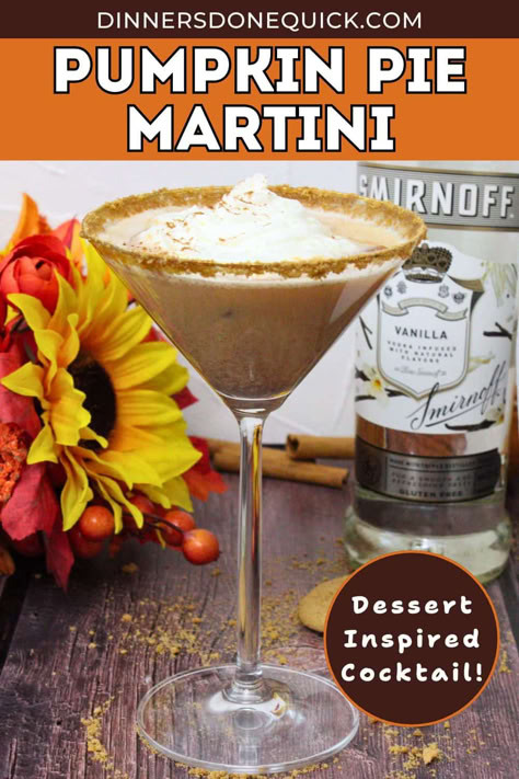 Enjoy this creamy Pumpkin Pie Martini, a perfect dessert-inspired cocktail for fall! Made with vanilla vodka, RumChata, pumpkin puree, and a sprinkle of pumpkin pie spice, this festive drink is like sipping on your favorite pie in a glass. Whether you're hosting a Halloween party, Thanksgiving dinner, or cozying up with friends, this Pumpkin Pie Martini will be the hit of your fall celebrations. Cheers! #PumpkinPieMartini #FallCocktails #ThanksgivingDrinks #PumpkinSpice #DessertCocktail Drinks With Pumpkin Puree, Pumpkin Pie Martini Rum Chata, Pumpkin Pie Drinks Alcohol, Pumpkin Martini Recipe Vanilla Vodka, Pumpkin Pie Cocktail, Boozy Thanksgiving Drinks, Pumpkin Spice Martini Recipe, Pumpkin Vodka Drinks, Thanksgiving Dessert Cocktails