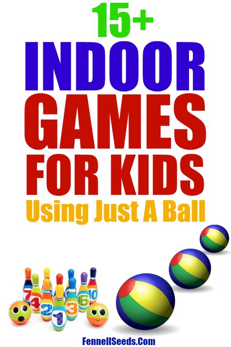 Fun indoor games for kids when there is bad weather or illness keeping you inside. Fun games to play inside. #IndoorGames #GamesforKids Indoor Relay Games For Kids, Fun Games To Play Inside, Indoor Ball Games, Fun Indoor Games For Kids, Games To Play Inside, Relay Games For Kids, Parachute Games, Relay Games, Fun Games To Play