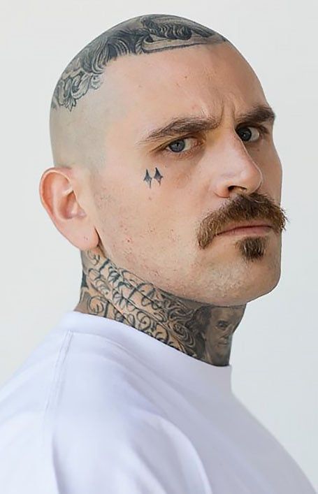 Facial Tattoos Men, Under Eye Tattoo Men, Men’s Face Tattoo, Subtle Face Tattoos, Male Face Tattoo, Face Tats Men, Men Face Tattoo, Small Face Tattoo Men, Traditional Face Tattoo