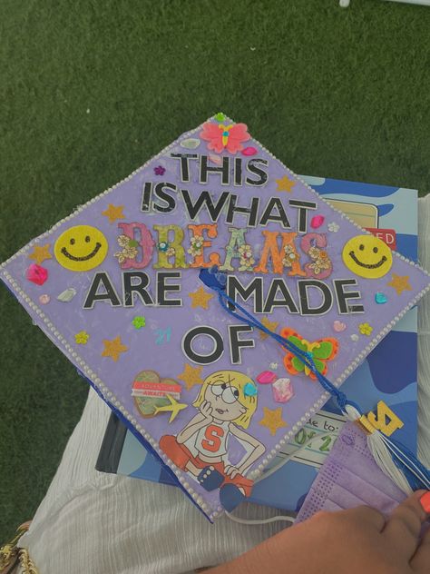 90s Graduation Cap, Dolly Parton Graduation Cap, Conan Gray Graduation Cap, High School Grad Caps, Guy Graduation Caps, Best Friend Grad Caps, High School Grad Cap Ideas Disney, Grad Cap College, Grad Cap Inspo Disney