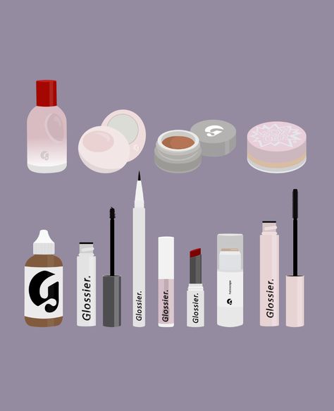 Glossier Perfume, Glossier Products, Mind Journal, Mindfulness Journal, Illustration Digital, Glossier Stickers, Makeup Art, Graphic Design Illustration, Art Illustration