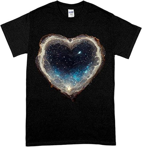 Galaxy Tshirt, Space-themed Short Sleeve T-shirt With Screen Print, Galaxy Shirt, Black Cotton Space-themed T-shirt, Space-themed Graphic Print Cotton T-shirt, Galaxy Print, Sketches Simple, Tshirt Crafts, Tee Shirt Print