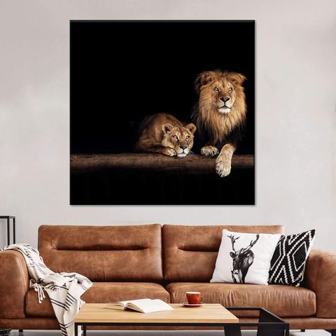 Lion Decorations Home Decor, Lion Bedroom Decor, Lion Wall Art Home Decor, Lion Home Decor, Lion Wall Decor, Lion Decor, Tattoo Wall Art, Lion Family, Lion And Lioness