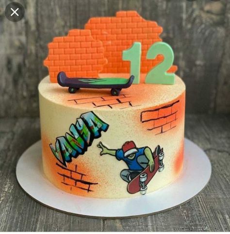 N Skateboard Cake Ideas, Skateboard Cakes, Bmx Cake, Twilight Cake, Skate Cake, Skateboard Cake, Skateboard Birthday Party, Skateboard Birthday, Candy Bar Birthday