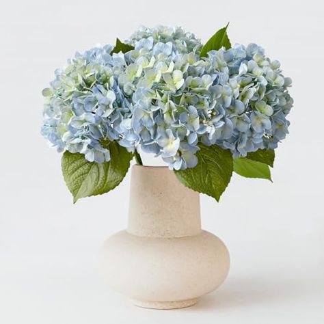 ZYTUYO 20" 4PCS Artificial Light Blue Hydrangea Flowers Large Faux Latex Real Touch Fake Hydrangeas Silk Bouquet with Leaves Stems for Family Table Office Wedding Party Arrangements Small Hydrangeas, Dark Blue Hydrangea, Light Blue Hydrangea, Christmas Table Centrepiece, Blue Hydrangea Flowers, Fake Hydrangeas, Leaf Vase, Hydrangea Arrangements, Wreath Garland