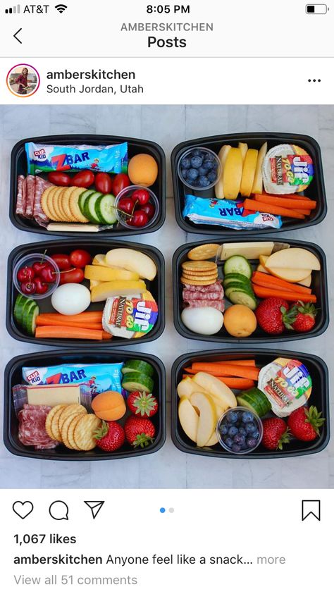 Healthy Lunch Snacks, Meal Prep Snacks, Healthy Lunches For Kids, Healthy Lunch Meal Prep, Healthy Lunch Ideas, Resep Diet, Healthy School Lunches, Easy Healthy Lunches, Work Meals