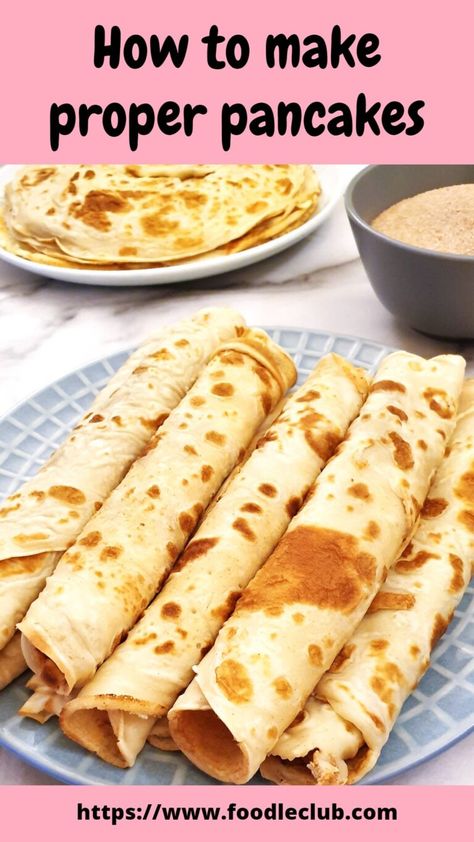 South African Recipes Baking, Delicious Pancakes Recipe, South African Pancakes, South African Flapjack Recipe Easy, Mexican Pancakes Recipe, French Pancakes Recipe, South African Breakfast Ideas, How To Make A Pancake, Pan Cakes Recipe Homemade Easy